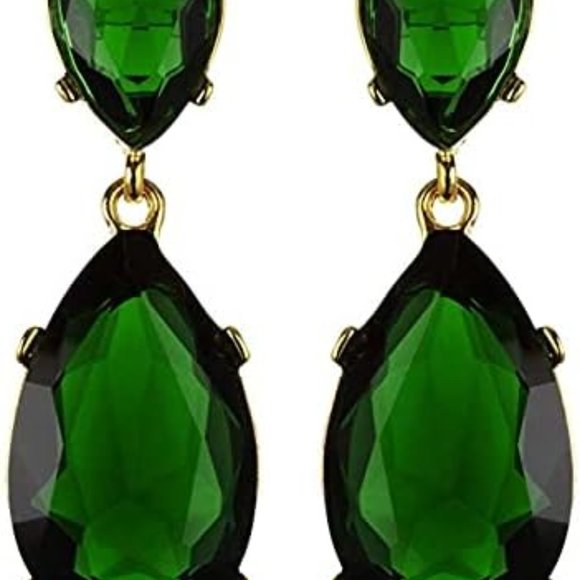 KENNETH JAY LANE, DOUBLE DROP EMERALD CRYS… - Picture 3 of 17